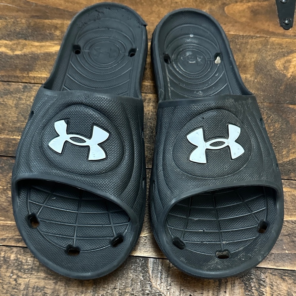 Under Armour Dark Gray Slide Sandals